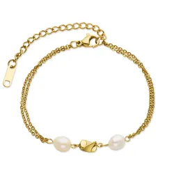 Wasserfest Armband aus vergoldetem Stahl - OCEANA