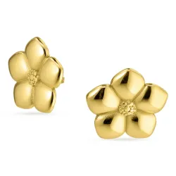 Wasserfester Blumen Ohrringe in vergoldetem Edelstahl - OCEANA