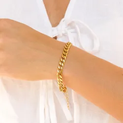 Wasserfest Armband aus vergoldetem Stahl - OCEANA