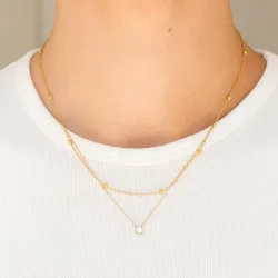 Wasserfest Halskette aus vergoldetem Stahl - OCEANA