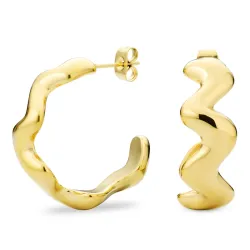 Wasserfester Halbkreolen in vergoldetem Stahl - OCEANA