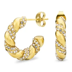 Wasserfester Halbkreolen in vergoldetem Stahl - OCEANA