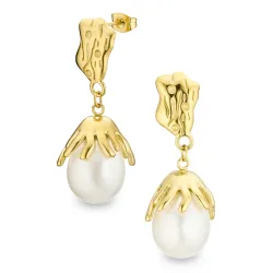 Wasserfester Ohrringe in vergoldetem Stahl - OCEANA