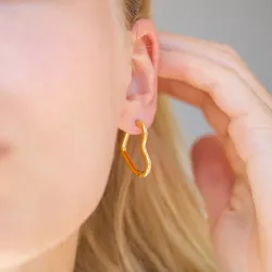 Wasserfester Herz Kreole in vergoldetem Stahl - OCEANA