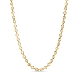 Wasserfest Zirkon Halskette aus vergoldetem Stahl - OCEANA