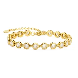 Wasserfest Zirkon Armband aus vergoldetem Stahl - OCEANA