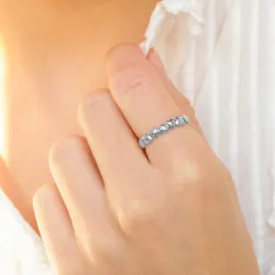 Wasserfest Herz justierbar Ring aus Stahl - OCEANA