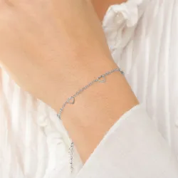 Wasserfest Herz Armband aus Stahl - OCEANA