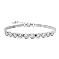 Wasserfest Zirkon Armband aus Stahl - OCEANA