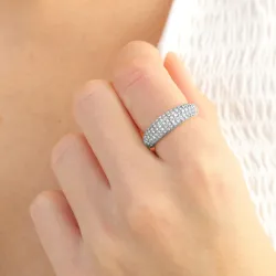 Wasserfest Zirkon Ring aus Stahl - OCEANA