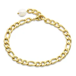Wasserfest Fußkette aus vergoldetem Edelstahl 25 cm x 7,0 mm  - OCEANA