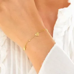 Wasserfest Herz Armband aus vergoldetem Stahl - OCEANA