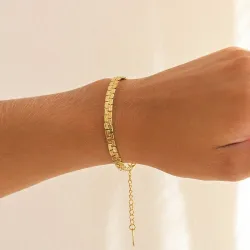 Wasserfest Armband aus vergoldetem Edelstahl  x 4,6 mm  - OCEANA