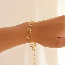 Wasserfest Armband aus vergoldetem Edelstahl  x 7,6 mm  - OCEANA