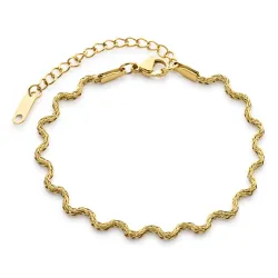 Wasserfest Armband aus vergoldetem Edelstahl  x 4,0 mm  - OCEANA