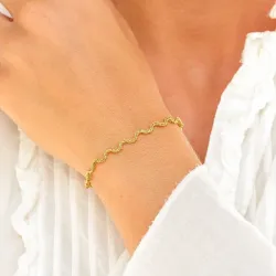 Wasserfest Armband aus vergoldetem Edelstahl  x 4,0 mm  - OCEANA