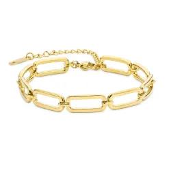 Wasserfest Armband aus vergoldetem Edelstahl 16 + 5 cm x 7,0 mm  - OCEANA