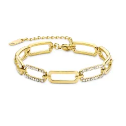 Wasserfest Armband aus vergoldetem Edelstahl 16 + 5 cm x 7,0 mm  - OCEANA