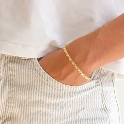 Wasserfest Herz Armreif aus vergoldetem Edelstahl  x 4,25 mm  - OCEANA