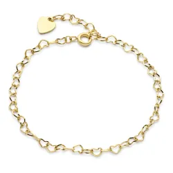 Herz Armband aus vergoldetem Stahl - OCEANA