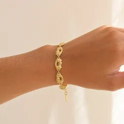 Wasserfest Armband aus vergoldetem Stahl - OCEANA