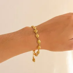 Wasserfest Muschel Armband aus vergoldetem Stahl - OCEANA