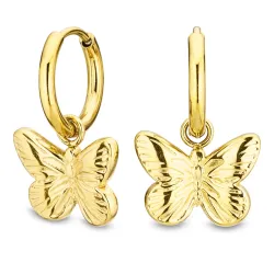 Wasserfester Schmetterlinge Kreole in vergoldetem Stahl - OCEANA