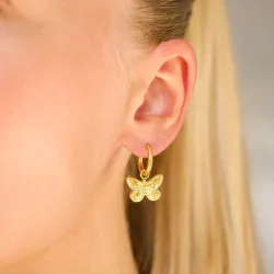 Wasserfester Schmetterlinge Kreole in vergoldetem Stahl - OCEANA