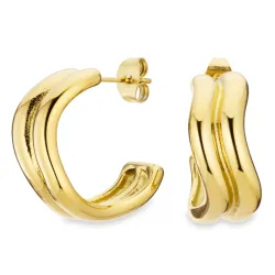 Wasserfester Ohrringe in vergoldetem Stahl - OCEANA