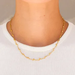 Wasserfest Halskette aus vergoldetem Stahl - OCEANA