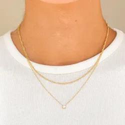 Wasserfest Halskette aus vergoldetem Stahl - OCEANA