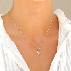 Wasserfest Herz Halskette aus Stahl - OCEANA