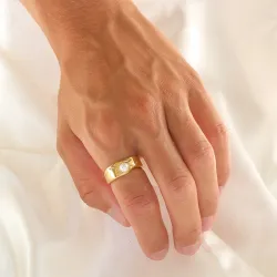 Wasserfest Ring aus vergoldetem Edelstahl - OCEANA