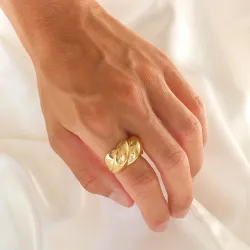 Wasserfest Ring aus vergoldetem Edelstahl - OCEANA