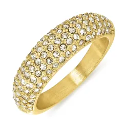 Wasserfest Zirkon Ring mit Fehlern aus vergoldetem Stahl - OCEANA