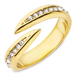 Wasserfest Zirkon Ring aus vergoldetem Edelstahl - OCEANA