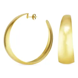 62 mm Wasserfester Ohrringe in vergoldetem Stahl - OCEANA