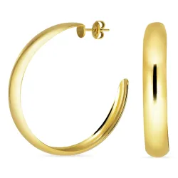 50 mm Wasserfester Halbkreolen in vergoldetem Edelstahl - OCEANA