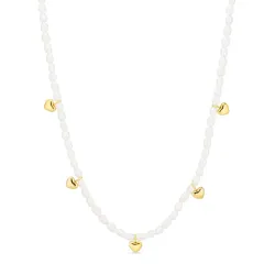 Wasserfest Herz Halskette aus vergoldetem Stahl - OCEANA