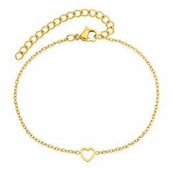 Wasserfest Herz Armband aus vergoldetem Stahl - OCEANA