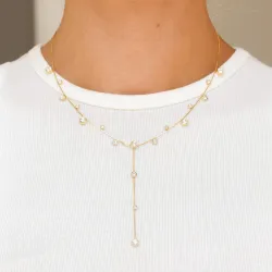 Wasserfest Halskette aus vergoldetem Stahl - OCEANA