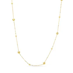 Wasserfest Kugel Halskette aus vergoldetem Stahl - OCEANA