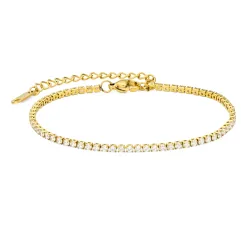 Wasserfest Zirkon Armband aus vergoldetem Stahl - OCEANA