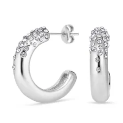 Wasserfester Zirkon Halbkreolen in Stahl - OCEANA