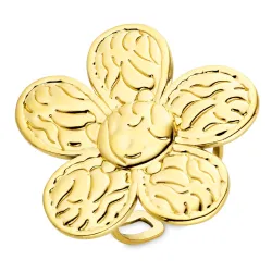 Wasserfest Blumen Ring aus vergoldetem Edelstahl - OCEANA