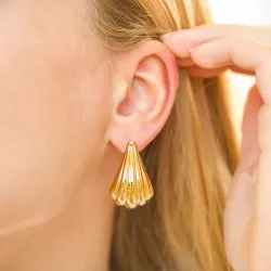 Wasserfester Ohrringe in vergoldetem Edelstahl - OCEANA