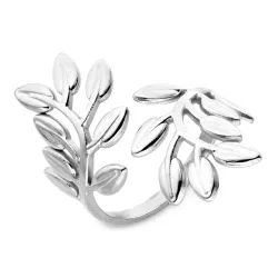 Wasserfest Blatt Ring aus Stahl - OCEANA