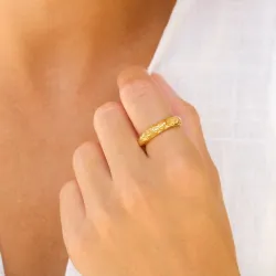 Wasserfest Ring aus vergoldetem Edelstahl - OCEANA