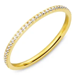 Wasserfest Zirkon Ring aus vergoldetem Edelstahl - OCEANA