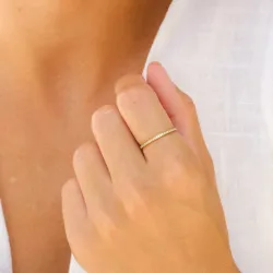 Wasserfest Zirkon Ring aus vergoldetem Edelstahl - OCEANA